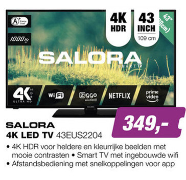 Salora   4k ultrahd televisies folder aanbieding bij  EP Electronic Partner - details