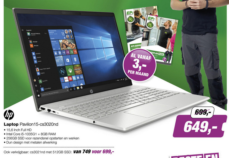 HP   notebook folder aanbieding bij  EP Electronic Partner - details