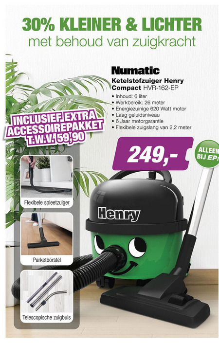 Numatic   stofzuiger folder aanbieding bij  EP Electronic Partner - details