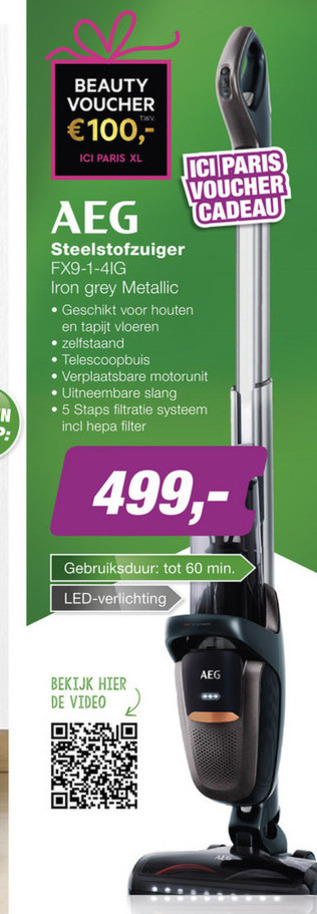 AEG   steelstofzuiger folder aanbieding bij  EP Electronic Partner - details