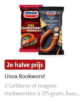 Unox   rookworst folder aanbieding bij  Jumbo - details