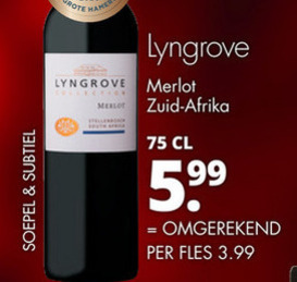 Lyngrove   rode wijn folder aanbieding bij  Mitra - details