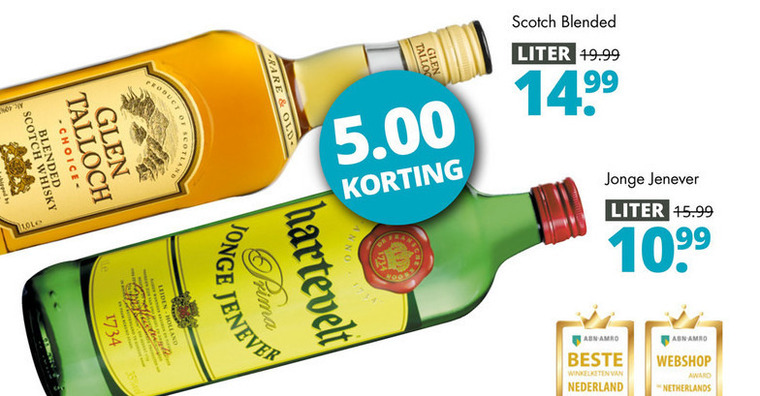 Hartevelt   whisky, jenever folder aanbieding bij  Mitra - details