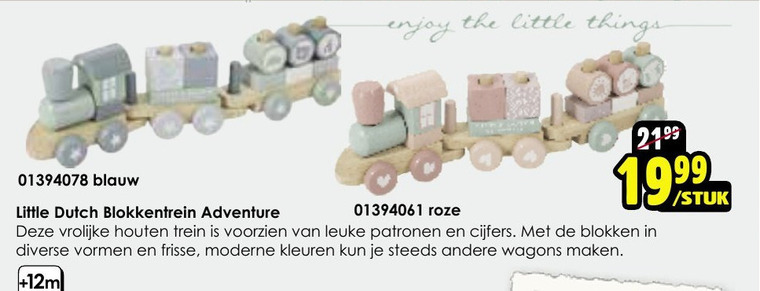 Waardeloos autobiografie cafe Little Dutch houten trein folder aanbieding bij ToyChamp - details