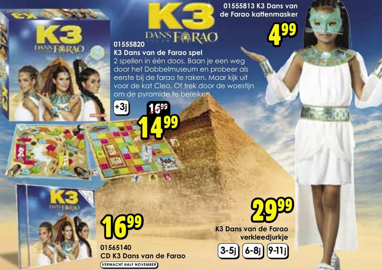 K3   verkleedset meisjes, spelletje folder aanbieding bij  ToyChamp - details