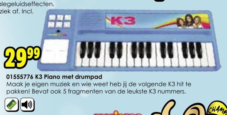 K3   kinderkeyboard folder aanbieding bij  ToyChamp - details