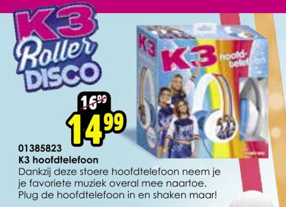 K3   koptelefoon folder aanbieding bij  ToyChamp - details