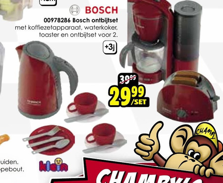 Bosch   speelkeukenapparaten folder aanbieding bij  ToyChamp - details