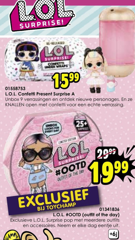 L.O.L. Surprise   poppetjes folder aanbieding bij  ToyChamp - details