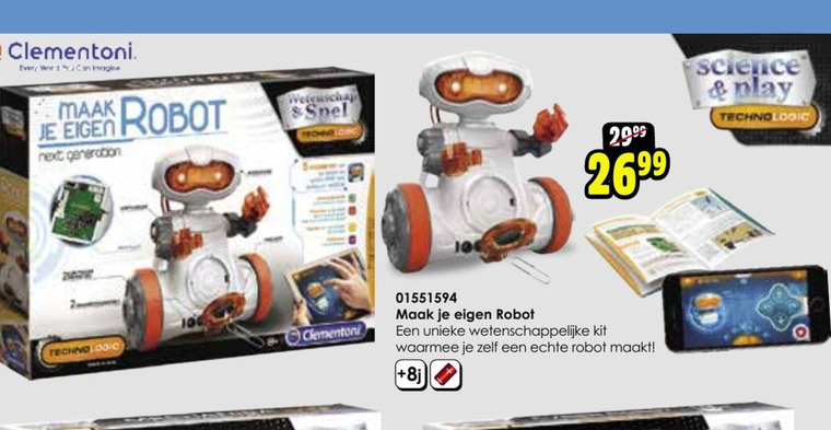 Clementoni   speelgoedrobot folder aanbieding bij  ToyChamp - details