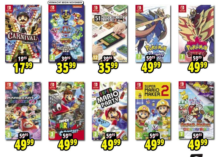 Nintendo Switch spellen folder aanbieding bij ToyChamp details