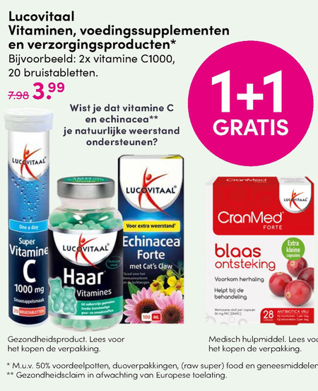 Lucovitaal   voedingssupplement, multivitaminen folder aanbieding bij  DA - details