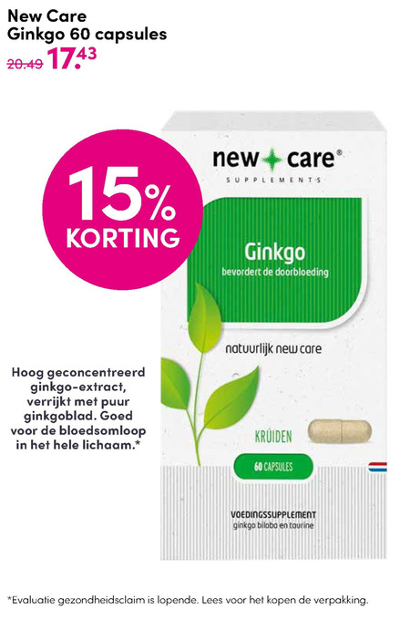 New Care   voedingssupplement folder aanbieding bij  DA - details