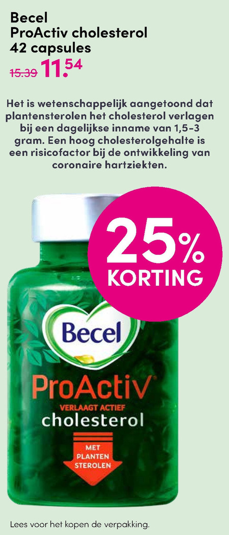 Becel   voedingssupplement folder aanbieding bij  DA - details