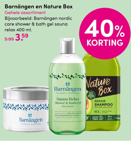 Barnangen   shampoo, douchegel folder aanbieding bij  DA - details