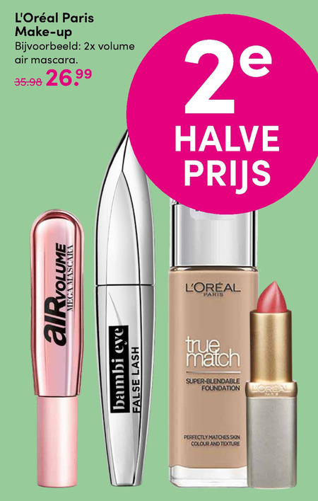 L Oreal   lipstick, foundation folder aanbieding bij  DA - details