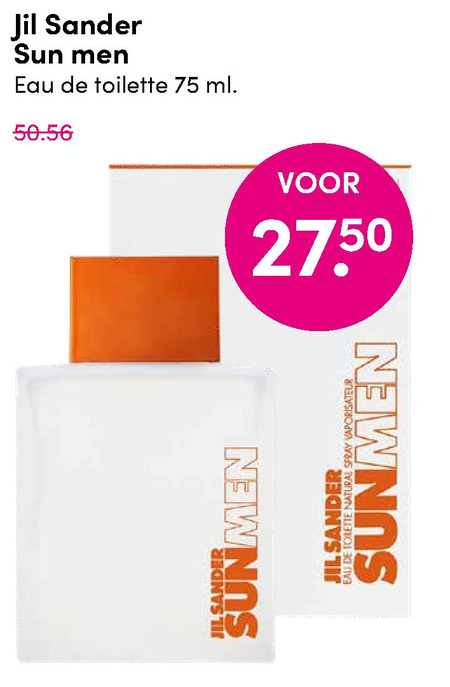 Jil Sander   eau de toilette folder aanbieding bij  DA - details