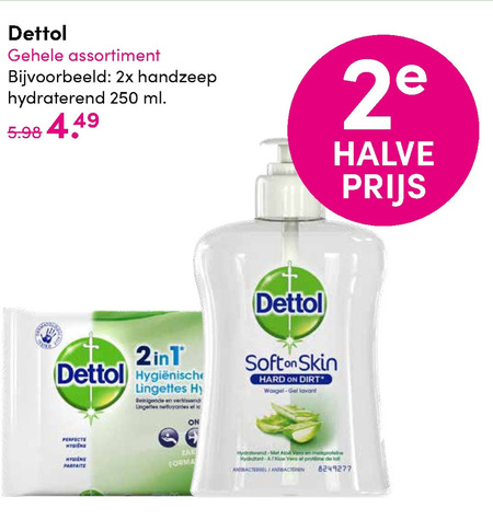 Dettol   handzeep folder aanbieding bij  DA - details