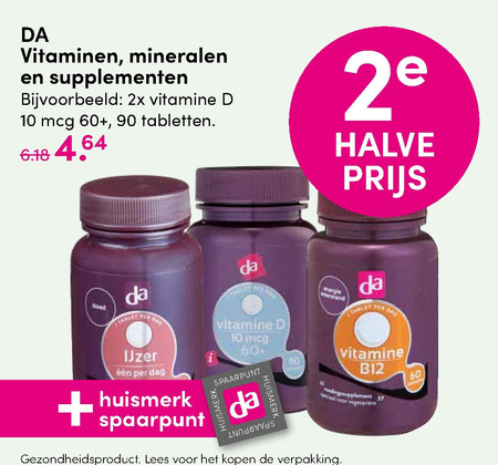 DA Huismerk   voedingssupplement, multivitaminen folder aanbieding bij  DA - details