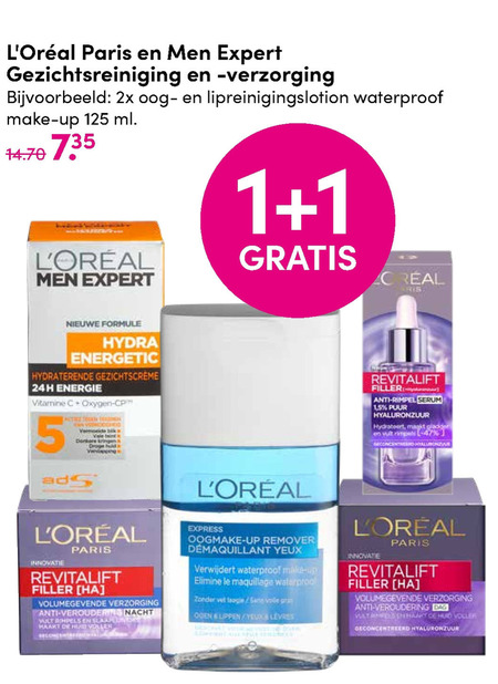 L Oreal   gezichtsverzorging, heren gezichtsverzorging folder aanbieding bij  DA - details