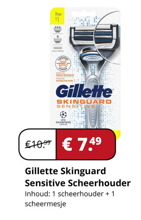 Gillette   heren handscheerapparaat folder aanbieding bij  Voordeeldrogisterij.nl - details