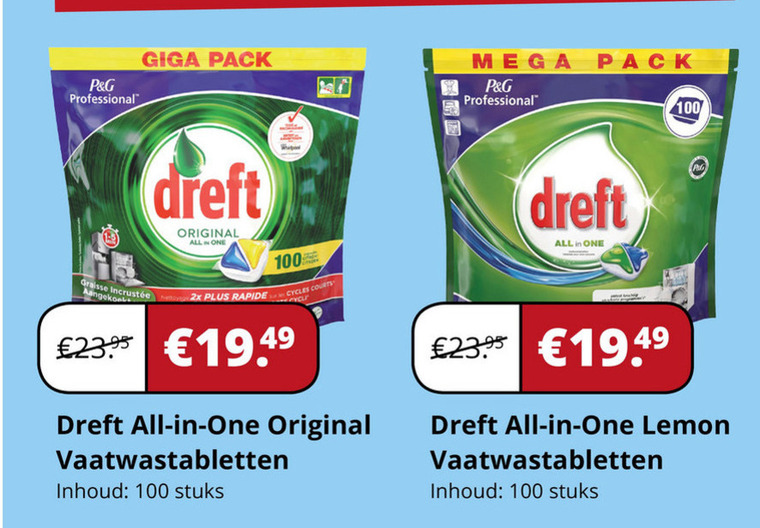 Dreft   vaatwasmiddel folder aanbieding bij  Voordeeldrogisterij.nl - details