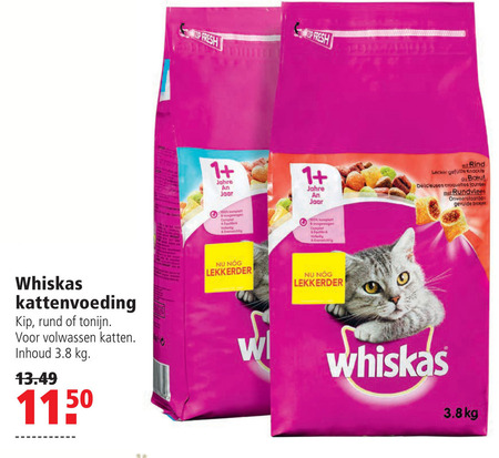 Whiskas   kattenvoer folder aanbieding bij  Welkoop - details