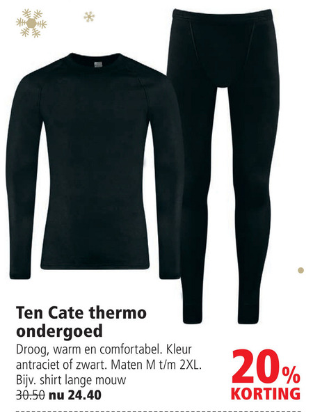 Ten Cate   heren thermo t-shirt, herenthermobroek folder aanbieding bij  Welkoop - details