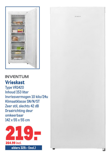 Inventum   vrieskast folder aanbieding bij  Makro - details