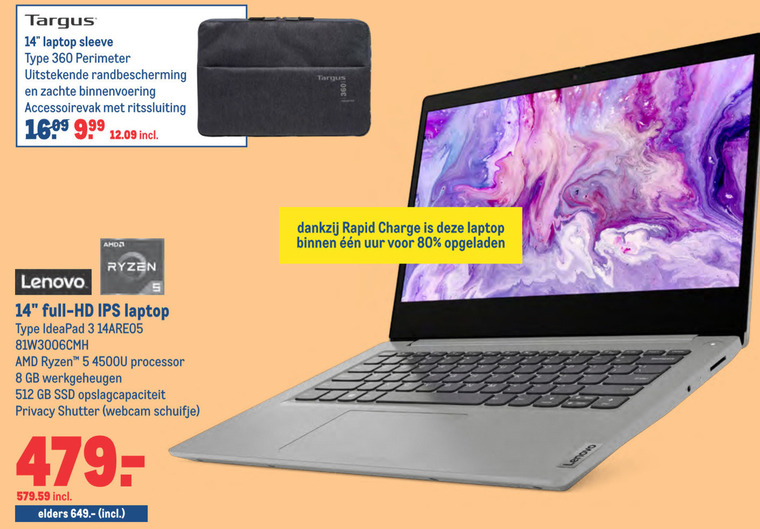 Lenovo   notebook folder aanbieding bij  Makro - details