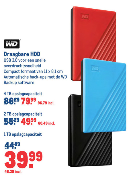 Western Digital   portable harde schijf folder aanbieding bij  Makro - details