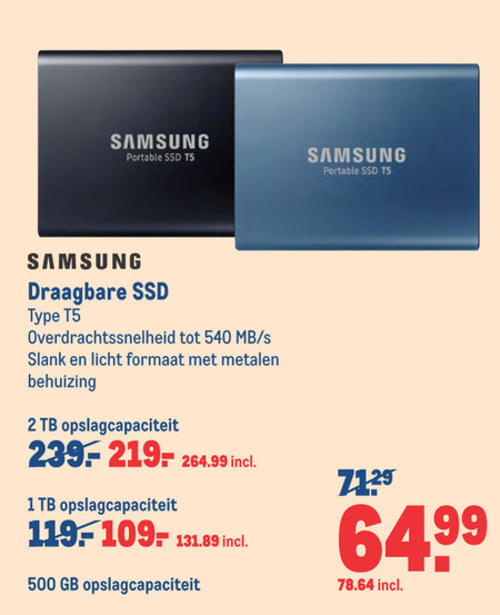 Samsung   portable harde schijf folder aanbieding bij  Makro - details