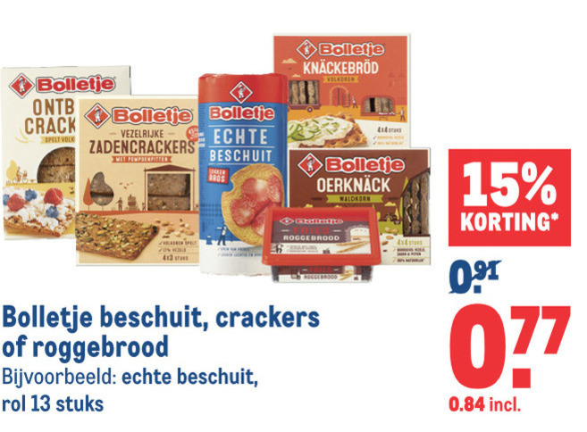 Bolletje   crackers, roggebrood folder aanbieding bij  Makro - details