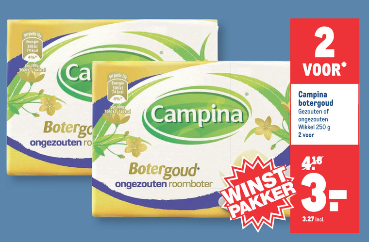 Campina   roomboter folder aanbieding bij  Makro - details