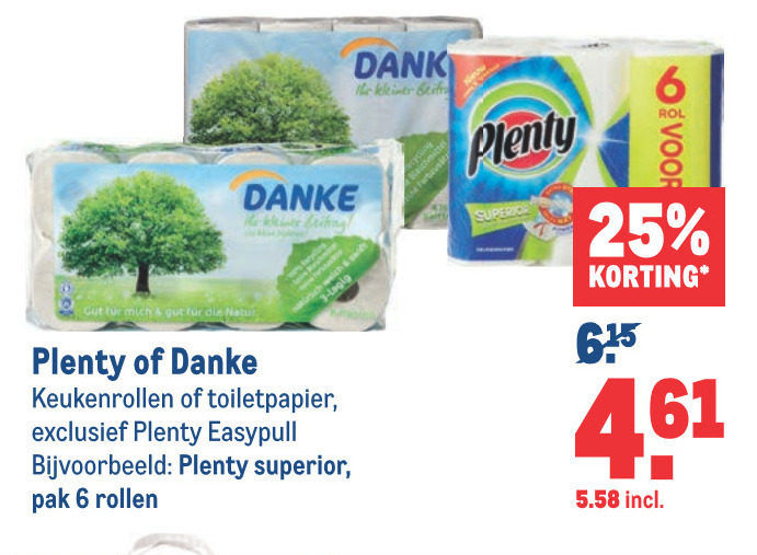 Danke   toiletpapier folder aanbieding bij  Makro - details