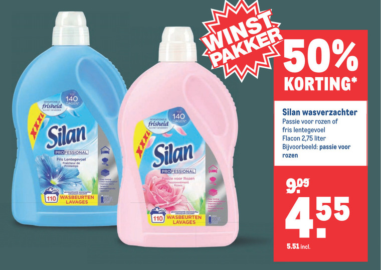 Silan   wasverzachter folder aanbieding bij  Makro - details