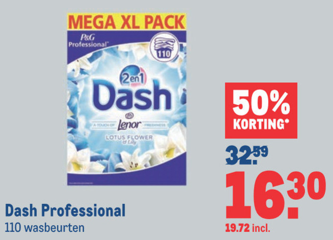 Dash   wasmiddel folder aanbieding bij  Makro - details