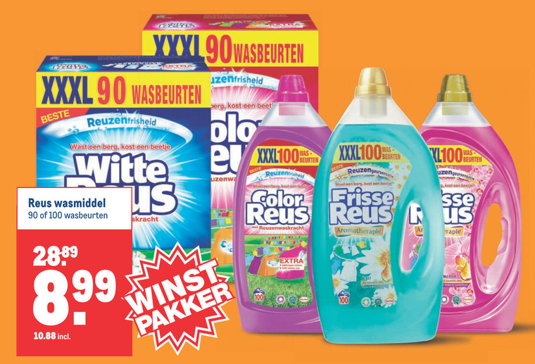 Frisse Reus   wasmiddel folder aanbieding bij  Makro - details