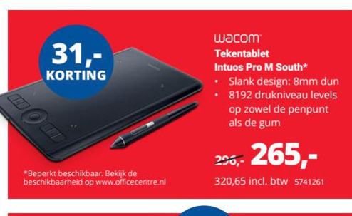 Wacom   tekentablet folder aanbieding bij  Office Centre - details