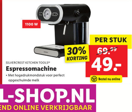 SilverCrest   espressoapparaat folder aanbieding bij  Lidl - details