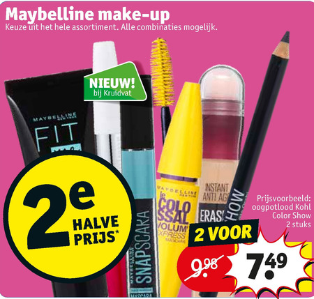 Maybelline   nagellak, lipgloss folder aanbieding bij  Kruidvat - details