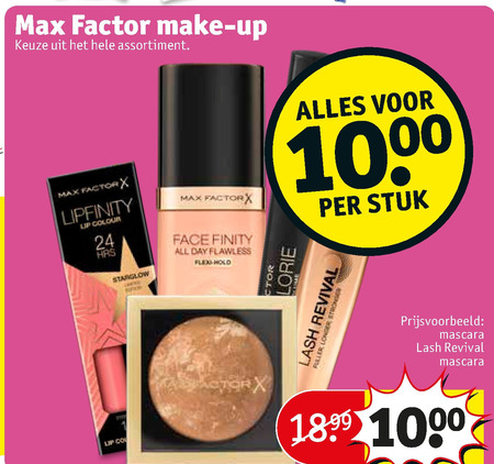 Max Factor   mascara, lipstick folder aanbieding bij  Kruidvat - details