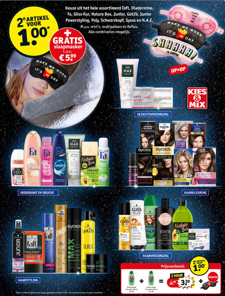 Syoss   shampoo, deodorant folder aanbieding bij  Kruidvat - details