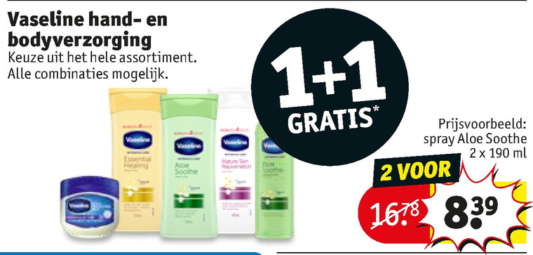 Vaseline   handcreme, bodylotion folder aanbieding bij  Kruidvat - details