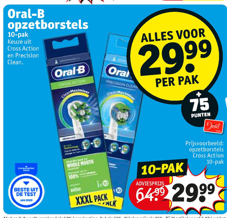 Braun Oral-B   opzetborstel folder aanbieding bij  Kruidvat - details