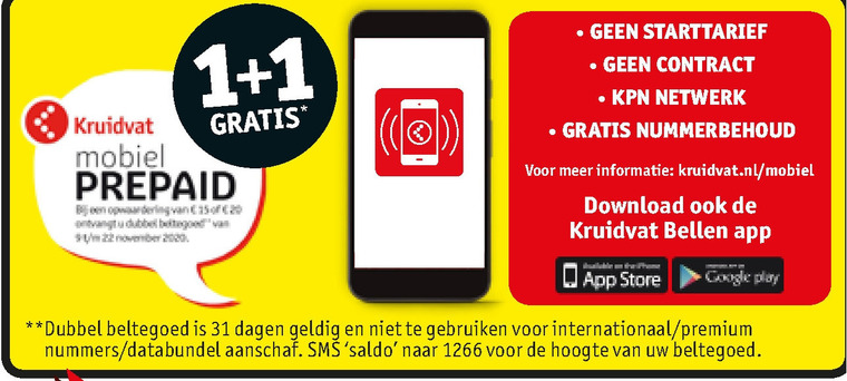 Kruidvat Huismerk   SIMkaart folder aanbieding bij  Kruidvat - details