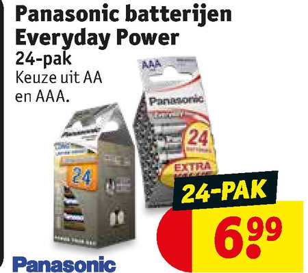 Panasonic   batterij folder aanbieding bij  Kruidvat - details