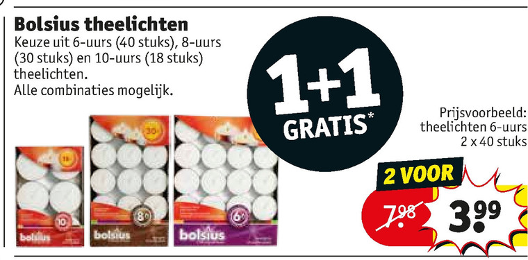 Bolsius   theelicht folder aanbieding bij  Kruidvat - details