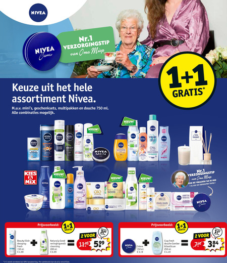 Nivea   gezichtsverzorging, deodorant folder aanbieding bij  Kruidvat - details