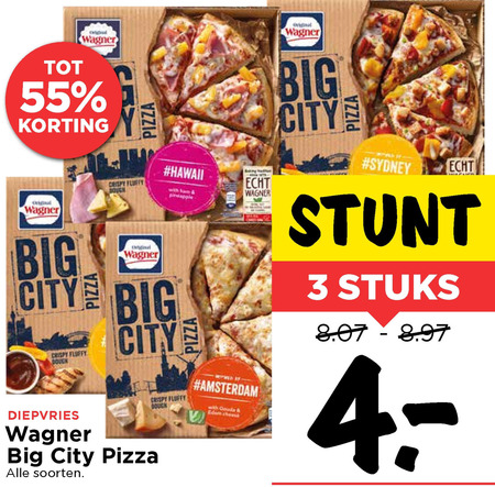 Wagner   diepvriespizza folder aanbieding bij  Vomar - details